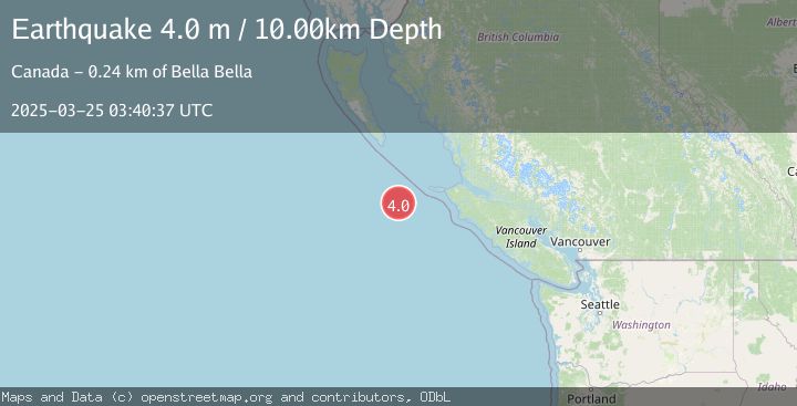 Map of VANCOUVER ISLAND, CANADA REGION