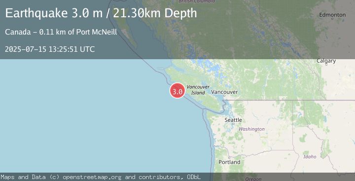 Map of VANCOUVER ISLAND, CANADA REGION
