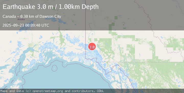 Map of SOUTHERN YUKON TERRITORY, CANADA