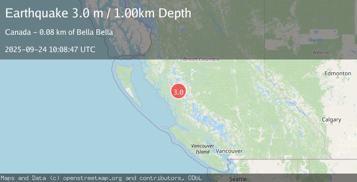 Map of BRITISH COLUMBIA, CANADA