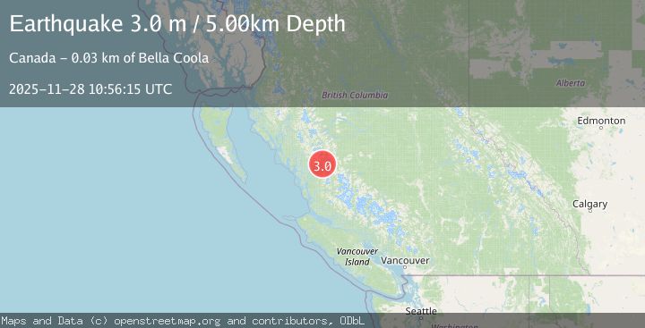 Map of BRITISH COLUMBIA, CANADA