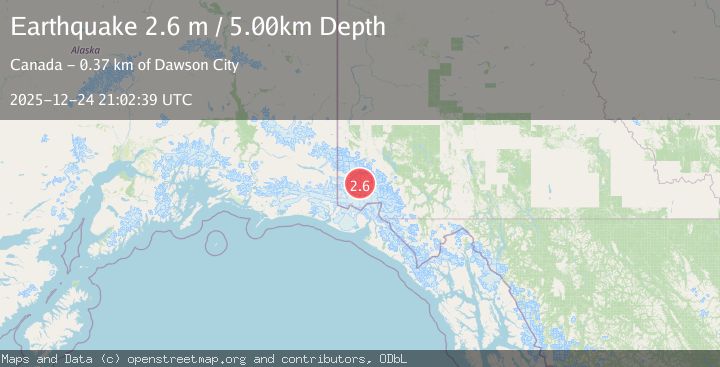 Map of SOUTHERN YUKON TERRITORY, CANADA
