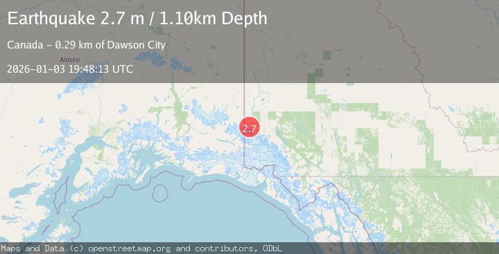 Map of SOUTHERN YUKON TERRITORY, CANADA