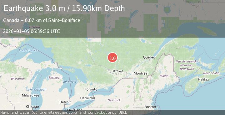 Map of SOUTHERN QUEBEC, CANADA