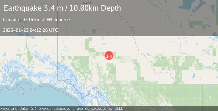 Map of SOUTHERN YUKON TERRITORY, CANADA