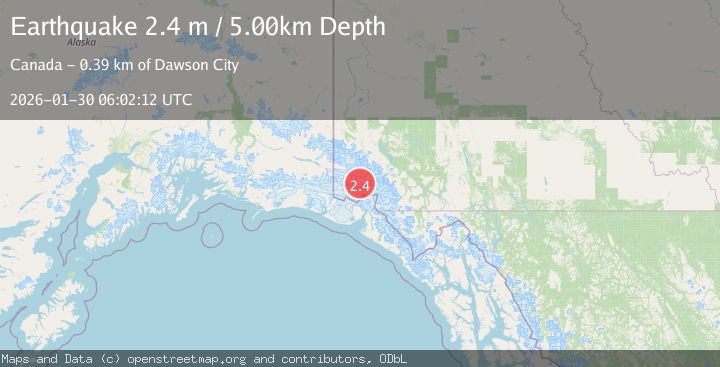 Map of SOUTHERN YUKON TERRITORY, CANADA