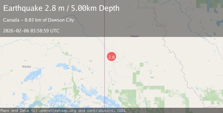 Map of SOUTHERN YUKON TERRITORY, CANADA