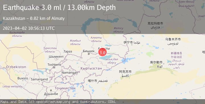 Map of EASTERN KAZAKHSTAN