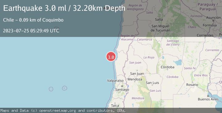 Map of OFFSHORE COQUIMBO, CHILE