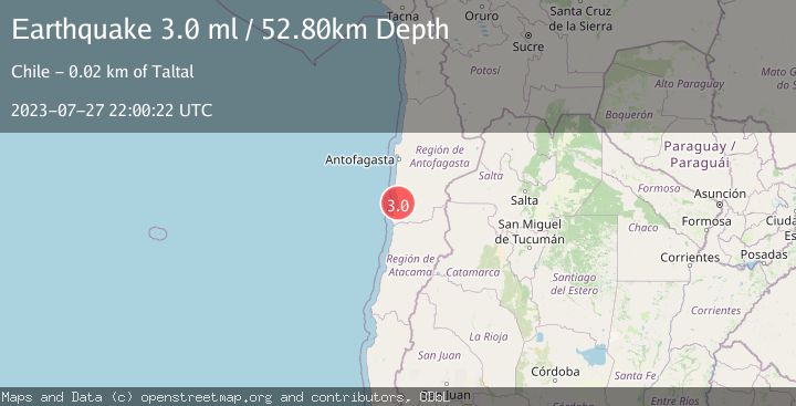 Map of ANTOFAGASTA, CHILE