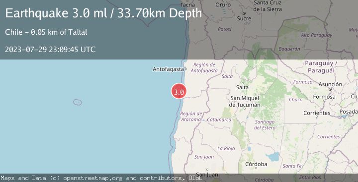 Map of OFF COAST OF ANTOFAGASTA, CHILE