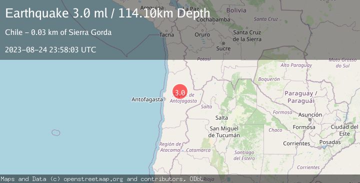 Map of ANTOFAGASTA, CHILE