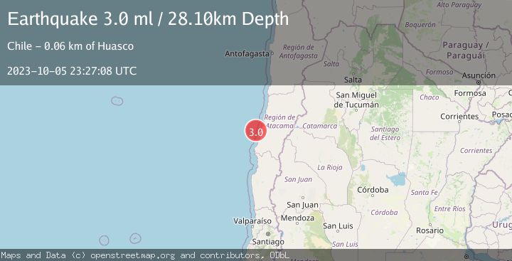 Map of OFFSHORE ATACAMA, CHILE