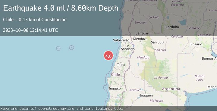 Map of OFF COAST OF O'HIGGINS, CHILE