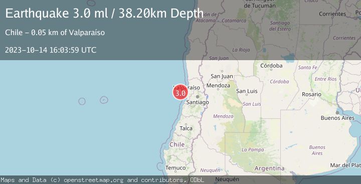 Map of OFFSHORE VALPARAISO, CHILE