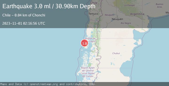 Map of OFFSHORE LOS LAGOS, CHILE