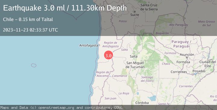 Map of ANTOFAGASTA, CHILE