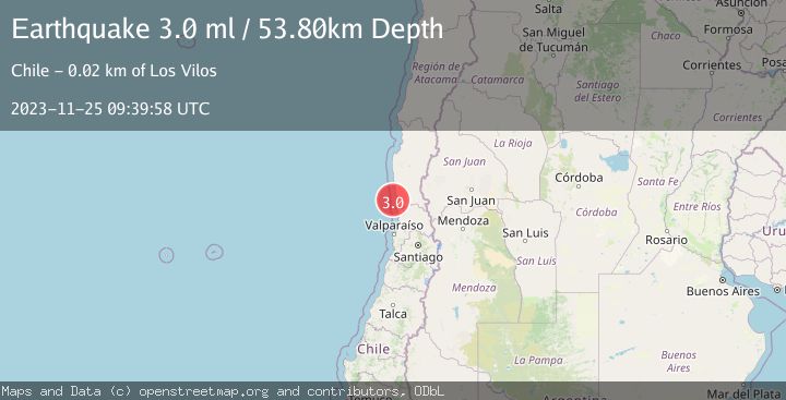 Map of OFFSHORE COQUIMBO, CHILE