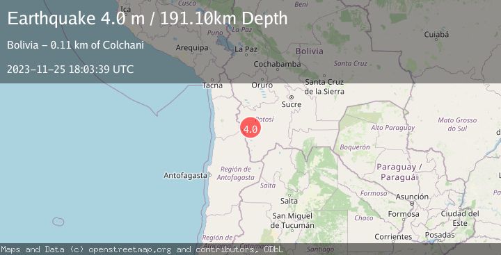 Map of POTOSI, BOLIVIA