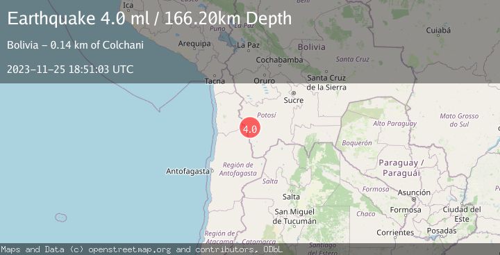 Map of POTOSI, BOLIVIA