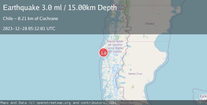 Map of NEAR COAST OF AISEN, CHILE