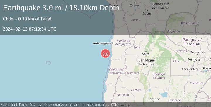 Map of OFF COAST OF ANTOFAGASTA, CHILE