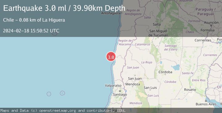 Map of OFFSHORE COQUIMBO, CHILE