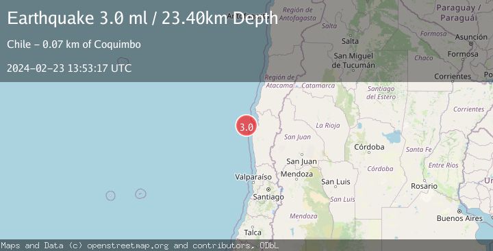 Map of OFFSHORE COQUIMBO, CHILE