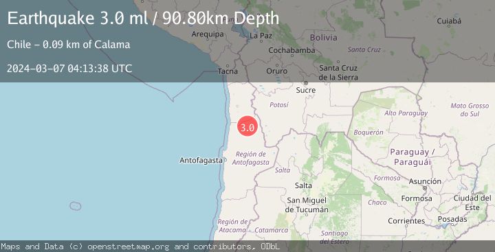 Map of ANTOFAGASTA, CHILE