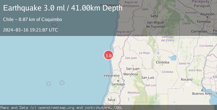 Map of OFFSHORE COQUIMBO, CHILE