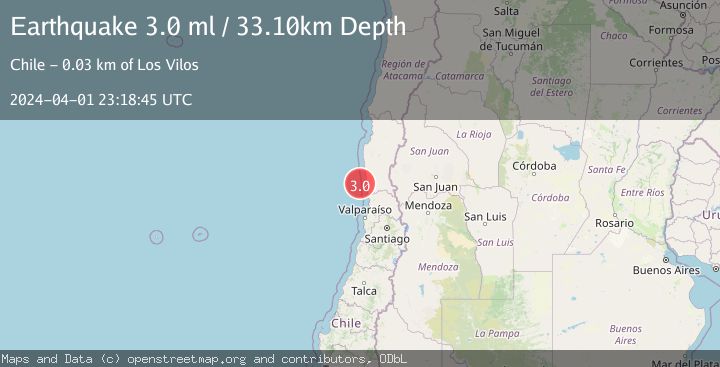 Map of OFFSHORE COQUIMBO, CHILE