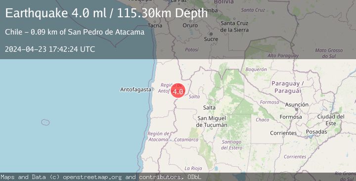 Map of ANTOFAGASTA, CHILE