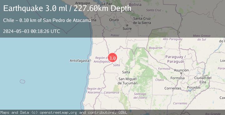 Map of ANTOFAGASTA, CHILE