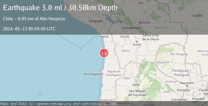 Map of OFFSHORE TARAPACA, CHILE
