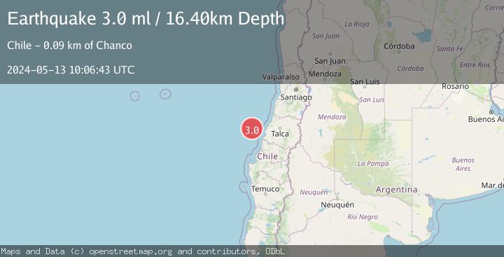 Map of OFFSHORE MAULE, CHILE