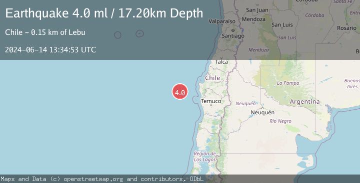 Map of OFF COAST OF BIO-BIO, CHILE