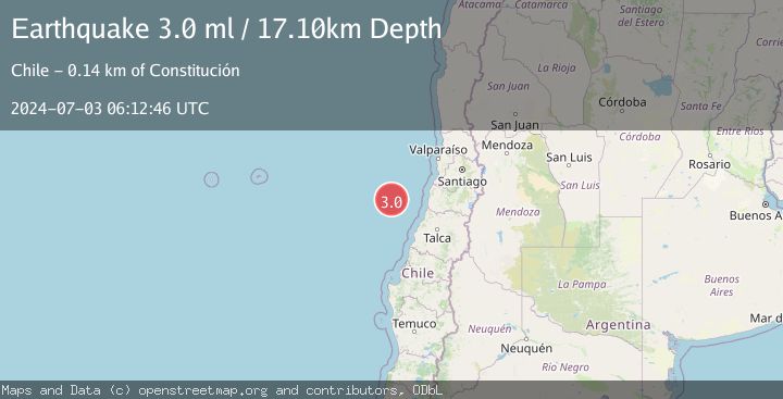Map of OFF COAST OF O'HIGGINS, CHILE