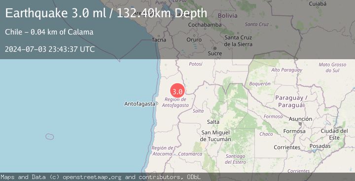 Map of ANTOFAGASTA, CHILE