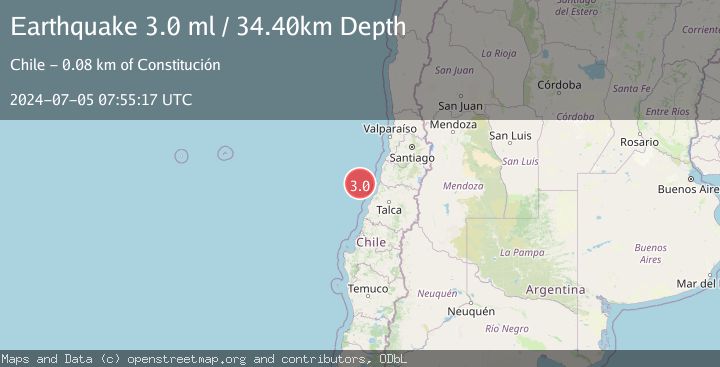 Map of OFFSHORE MAULE, CHILE