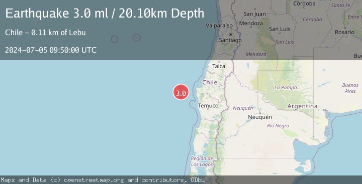 Map of OFF COAST OF BIO-BIO, CHILE