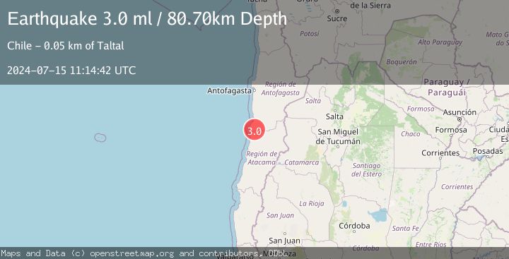 Map of ANTOFAGASTA, CHILE