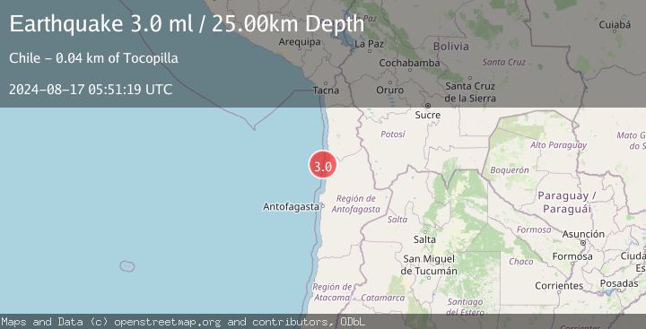 Map of OFFSHORE ANTOFAGASTA, CHILE