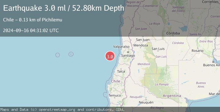 Map of OFF COAST OF VALPARAISO, CHILE