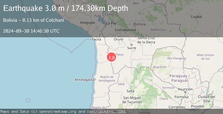 Map of POTOSI, BOLIVIA