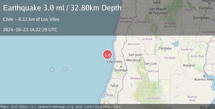 Map of OFF COAST OF COQUIMBO, CHILE