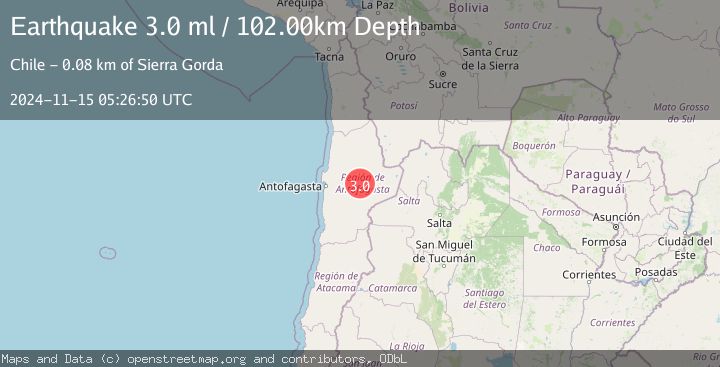 Map of ANTOFAGASTA, CHILE