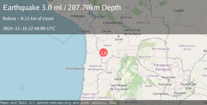 Map of POTOSI, BOLIVIA