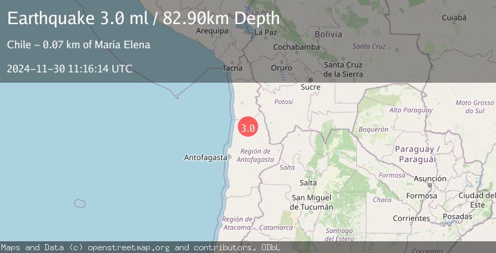 Map of ANTOFAGASTA, CHILE