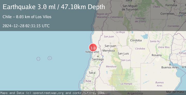 Map of OFFSHORE COQUIMBO, CHILE