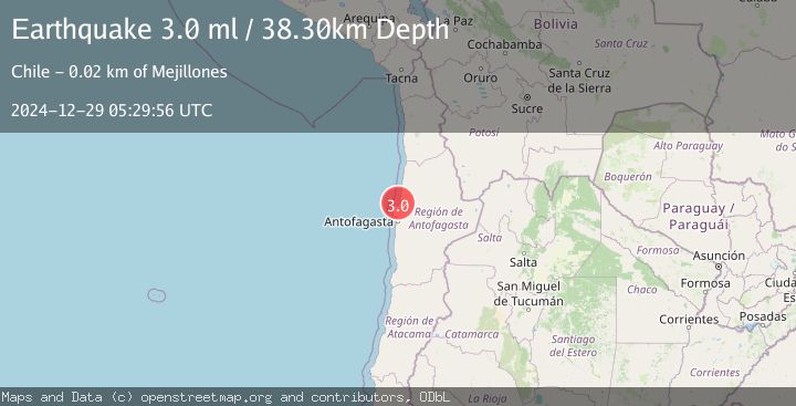 Map of OFFSHORE ANTOFAGASTA, CHILE